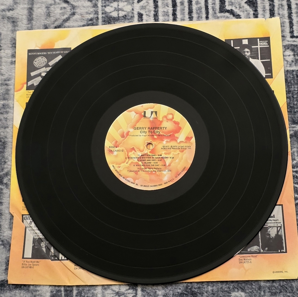 Gerry Rafferty City To City 1978 United Artists UA-LA840-G Rock Vinyl LP Vintage - Picture 7 of 15